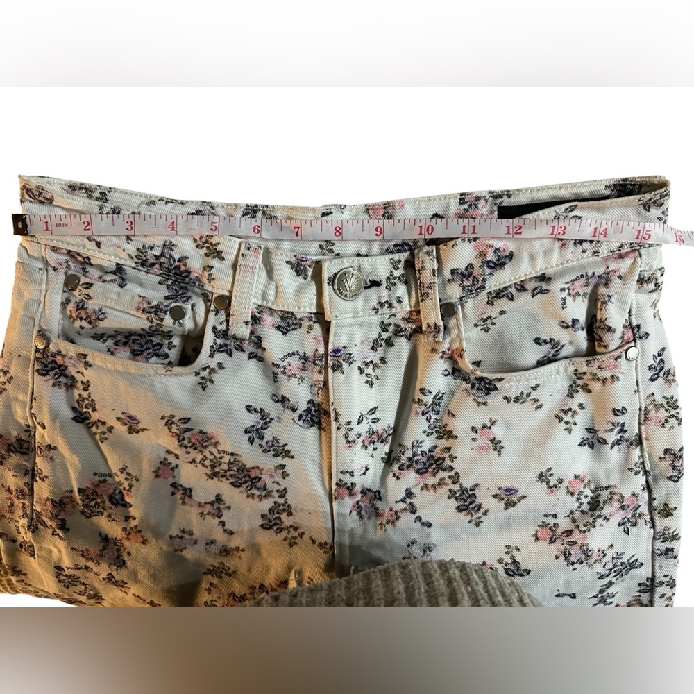 Rag and Bone Micro Floral Print Boyfriend Loose Cropped Jeans Sz 24 (Fits 25-26) - Picture 4 of 11
